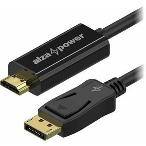 AlzaPower Core DisplayPort (M) - HDMI 4K (M) 1 m fekete kép