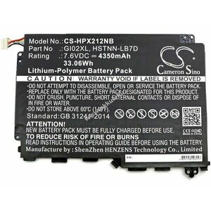 Helyettesítő akku HP típus HSTNN-LB7D kép
