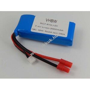 Helyettesítő akku Syma X8C, X8W, Round Jack DS24, 7.4V, 2000mAh kép