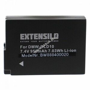 Helyettesítő EXTENSILO akku Panasonic típus DMW-BLD10 950mAh kép