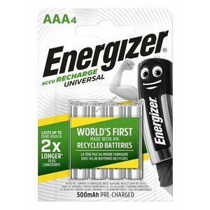 Energizer universal HR 03 AAA akku 500mAh 4db/csomag kép