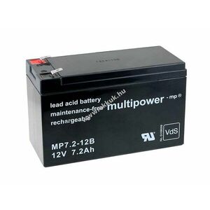 Multipower ólom akku MP7, 2-12B VDS-minősítéssel helyettesíti Panasonic típus LC-R127R2PG1 12V 7, 2Ah kép