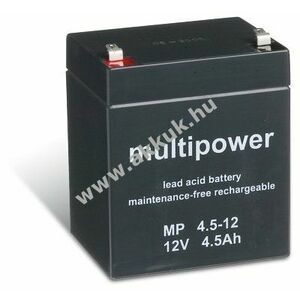 Multipower ólom akku MP4, 5-12 helyettesíti FIAMM típus FG20451 kép