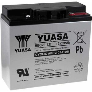 YUASA pótakku vészáram ellátás (UPS) 12V 22Ah (helyettesíti 17Ah 18Ah 19Ah) ciklusálló, ciklikus kép