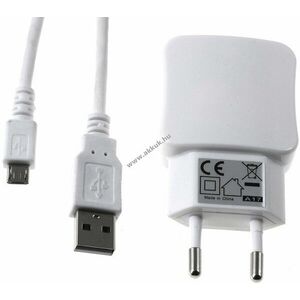 Multi usb töltő adapter 2db USB 2, 1A + 2.0 High-Speed Micro USB-Kábel fehér kép