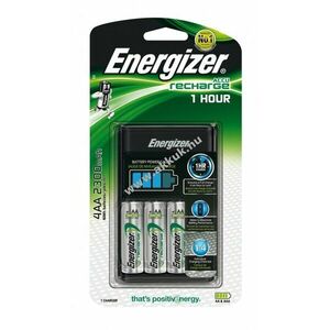 Energizer AA/AAA 1 órás gyorstöltő ceruza / mikró akkutöltő + 4db 2300mAh AA ceruza akku kép