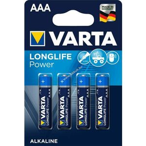 Varta Longlife Power / High Energy Alkaline alkáli típus 4903 AAA micro elem 4db/csom. kép