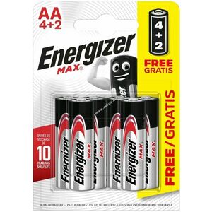 ENERGIZER MAX, AA, ceruza, E91, 4+2db/csomag kép