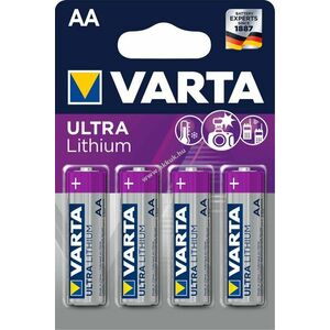 Varta Ultra Lithium AA Mignon ceruza elem 4db/csom. kép