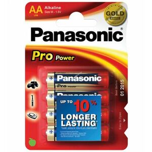 Panasonic Pro Power Gold Alkaline, LR6, AA, Mignon elem, 4db/csomag kép