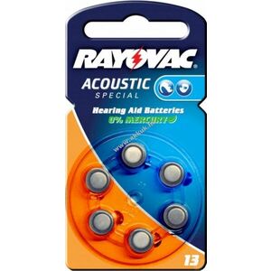 Rayovac Acoustic Special hallókészülék elem típus AE13 6db/csom. kép