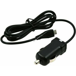 Autós töltő kábel Micro USB 1A fekete Nokia Asha 301 DUAL SIM kép