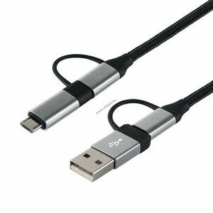 4in1 USB töltőkábel USB-C - USB-C / USB-C - micro USB / USB-C - USB-A / USB-A - micro USB kép