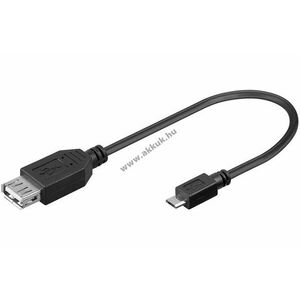 Goobay OTG (On The Go) USB 2.0 kábel micro USB csatlakozóval 20cm - Kiárusítás! kép