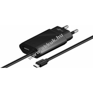 Goobay hálózati töltő micro USB csatlakozóval 1, 5m fekete - A készlet erejéig! kép