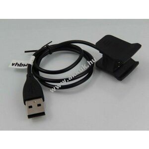 USB töltőkábel FitBit Alta HR Smartwatch 55cm fekete Reset-funkcióval kép