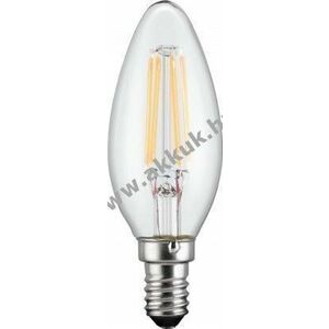 Goobay filament LED-gyertya izzó 4W (37W) foglalat E14 meleg-fehér (2700K) 450lm nem dimmerelhető kép