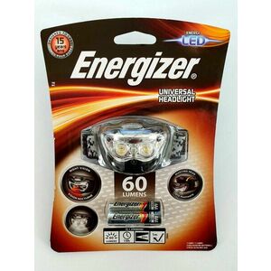 Energizer headlight / fejlámpa 60lumen 3db LED-es + 3 AAA elemlámpa A készlet erejéig! HD33A4 kép