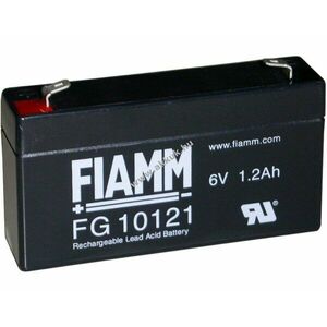 Ólom akku 6V 1, 2Ah (FIAMM) típus FG10121 (csatlakozó: F1) kép