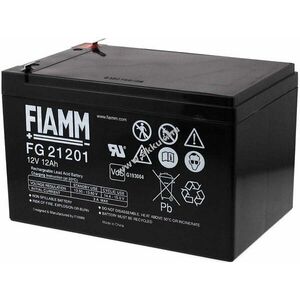 Ólom akku 12V 12Ah (FIAMM) típus FG21201 VDS-minősítéssel (csatlakozó: F1) kép