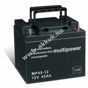 Ólom akku 12V 45Ah (Multipower) típus MP45-12 - VDS-minősítéssel kép