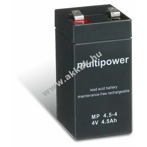 Ólom akku 4V 4, 5Ah (Multipower) típus MP4, 5-4 helyettesíti 4V 4Ah kép