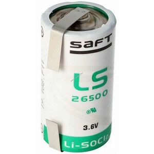 SAFT lithium elem típus LS26500, 3.6V, U-füles, Li-SOCl2 kép