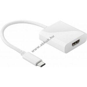 USB-adapter USB-C 3.1 -> HDMI - fehér kép