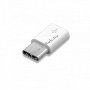 Adapter micro USB-ről USB C-re, fehér kép