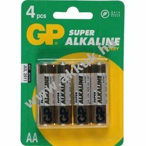 GP elem Super alkáli AA (ceruza elem) 4db/csom. kép