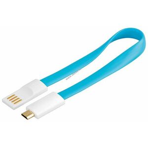 Goobay Magnet USB kábel 2.0 - micro USB csatlakozóval - 20cm - kék - Kiárusítás! kép