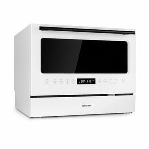 Klarstein Azuria, mosogatógép, EEK F, 1380W, 6, 5L, 6 teríték, elülső üveglap, fehér kép