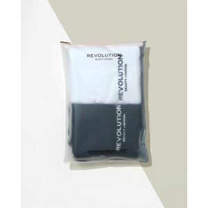 REVOLUTION HAIRCARE 2pk Plain Microfibre Hair Wraps - Black/White kép