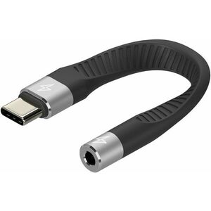AlzaPower FlexCore USB-C (M) - 3, 5 mm-es jack (F) fekete kép