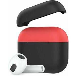 Ahastyle szilikon tok AirPods 3 készülékhez, Black & Red kép