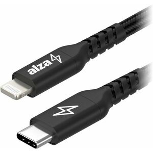AlzaPower AluCore USB-C to Lightning MFi 3m, fekete kép