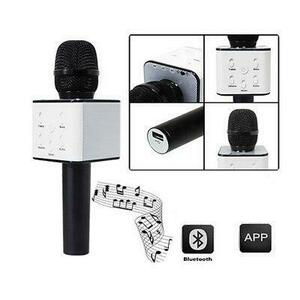 Bluetooth karaoke mikrofon, beépített hangszóróval és szabályzókkal kép