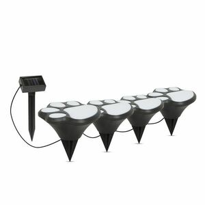 LED-es szolár lámpa - kutya lábnyom, leszúrható - műanyag - fekete - 360 cm kép