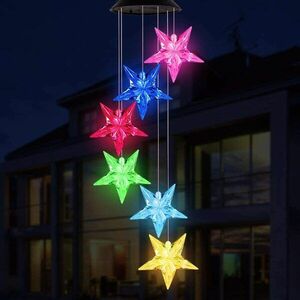 Napelemes karácsonyi fényfüzér csillag alakú led izzókkal kép
