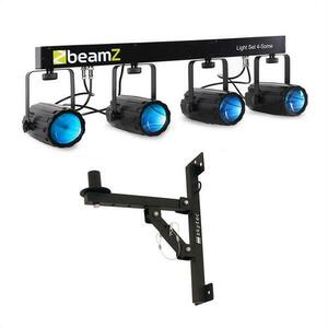 Beamz Light készlet 4- LED fényeffekt 5 ks., Fali PA hangfaltartó, állvány kép
