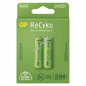 GP ReCyko HR6 (AA) ceruza akku 2450mAh 2db/csomag - Kiárusítás! - A készlet erejéig! kép