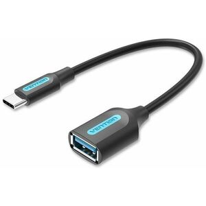 Vention USB-C 3.2 Gen 1 (M) to USB-A (F) OTG Cable 0.15M Black PVC Type kép