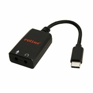 Roline USB C(M) - Audio (2x stereo jack 3, 5mm), 0, 13m kép