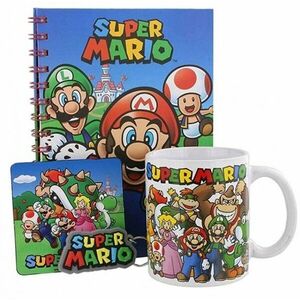 Super Mario - Evergreen - bögre + kulcstartó + poháralátét + jegyzetfüzet kép