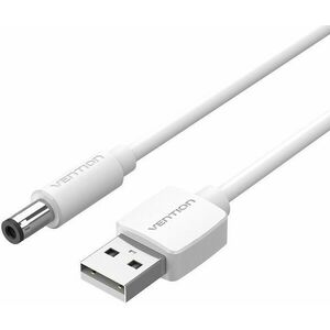 Vention USB to DC 5.5mm Power Cord 1.5M White Tuning Fork Type kép