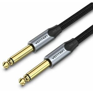 Vention Cotton Braided 6.5mm Male to Male Audio Cable 0.5M Gray Aluminum Alloy Type kép