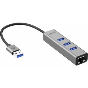AlzaPower AluCore USB-A (M) - 3× USB-A (F) LAN-nal asztroszürke kép
