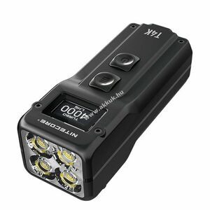Nitecore T4K kulcstartó, kulcscsomó lámpa, OLED kijelzővel, max. 4000 Lumen kép