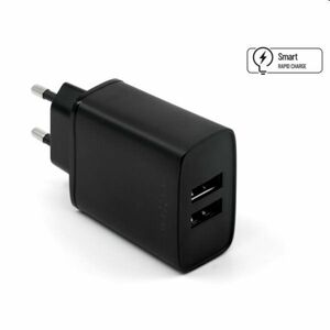 FIXED Hálózati töltő Smart Rapid Charge s 2 x USB, 15W, fekete kép