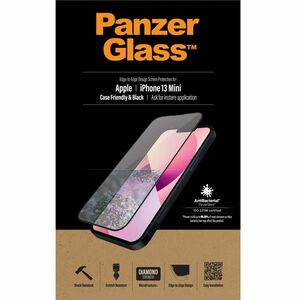 Temperált védőüveg PanzerGlass Case Friendly Apple iPhone 13 Mini, fekete kép